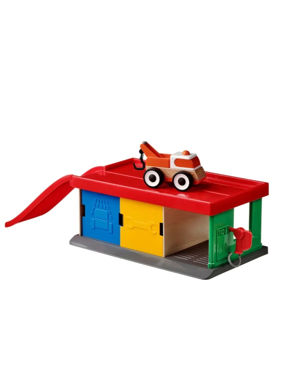 IKEA Lillabo toy garage set with tow truck